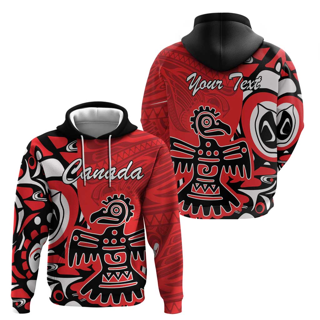 Personalized Canada Haida Eagle Hoodie Red Style LT18