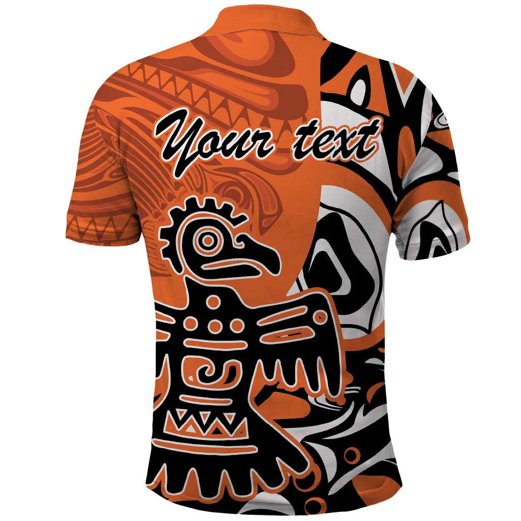 Personalized Canada Haida Eagle Polo Shirt Orange Style LT18