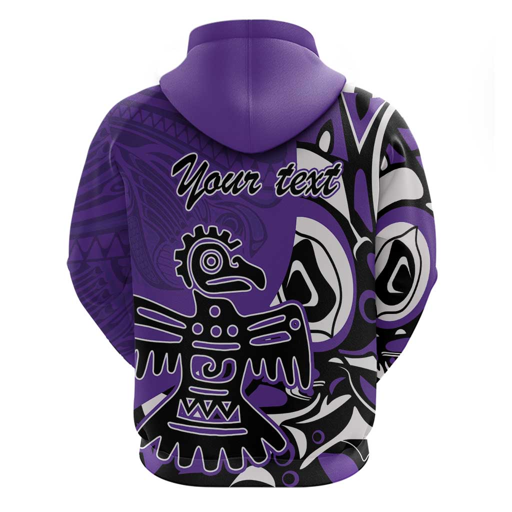 Personalized Canada Haida Eagle Hoodie Purple Style LT18