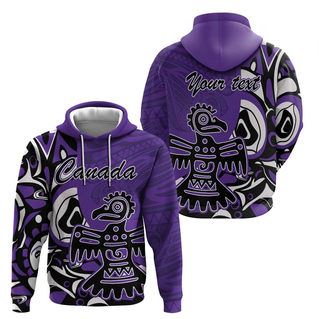 Personalized Canada Haida Eagle Hoodie Purple Style LT18