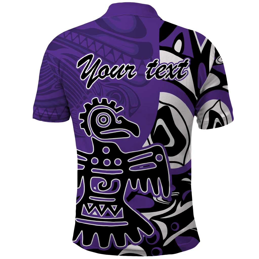 Personalized Canada Haida Eagle Polo Shirt Purple Style LT18