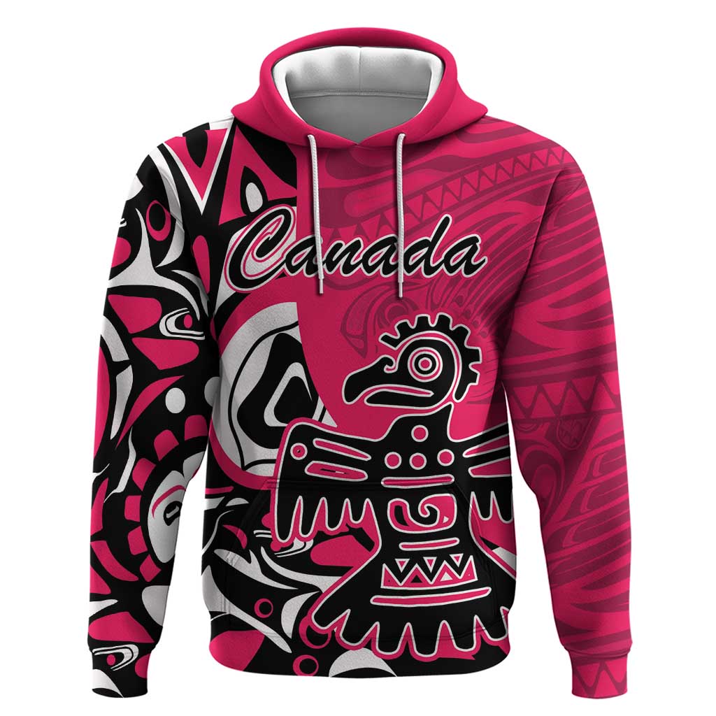 Personalized Canada Haida Eagle Hoodie Pink Style LT18