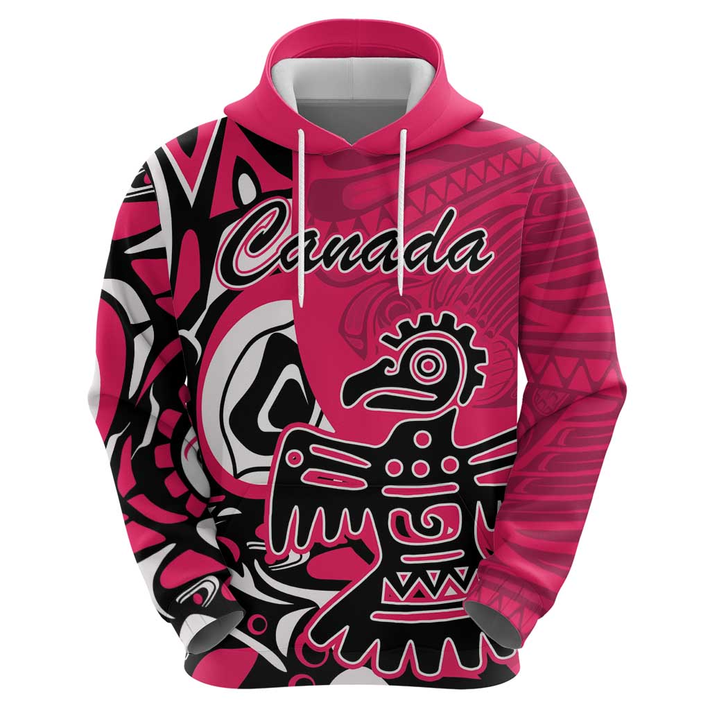 Personalized Canada Haida Eagle Hoodie Pink Style LT18