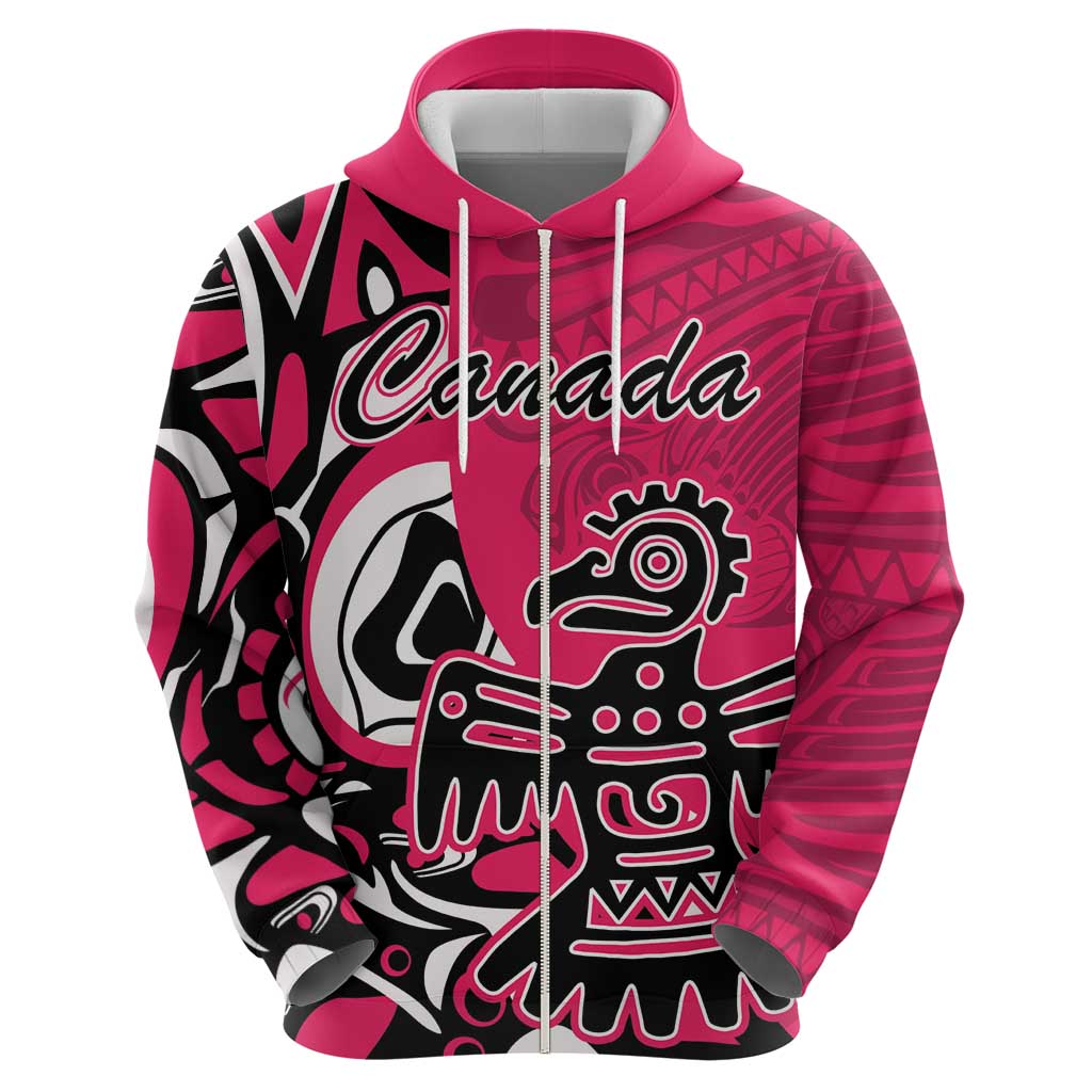 Personalized Canada Haida Eagle Hoodie Pink Style LT18
