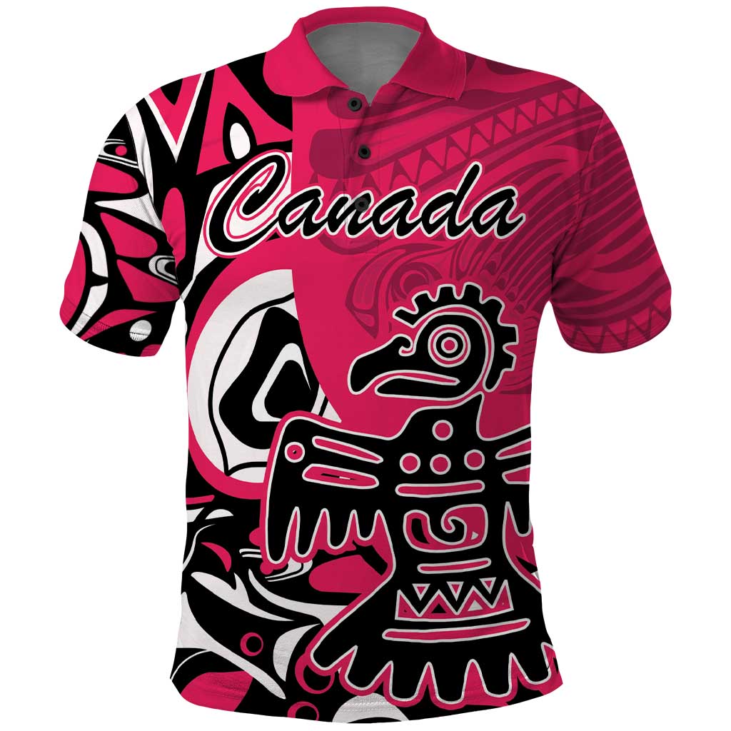Personalized Canada Haida Eagle Polo Shirt Pink Style LT18