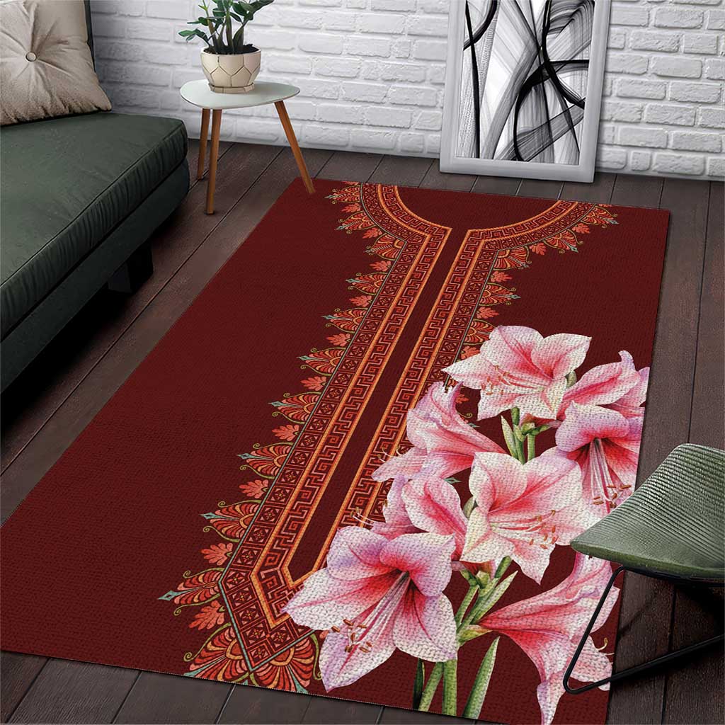 Africa Dashiki Area Rug With Belladonna Lily LT18