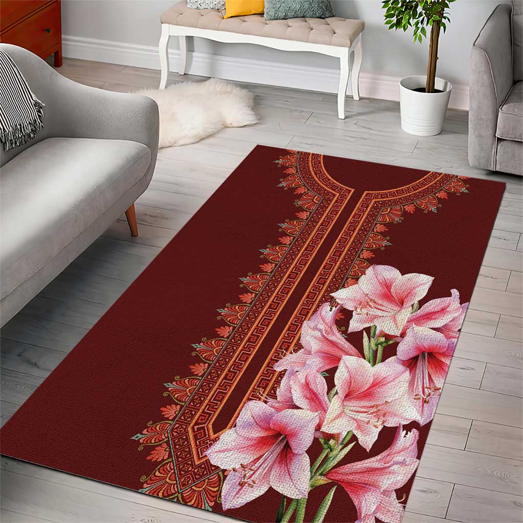 Africa Dashiki Area Rug With Belladonna Lily LT18