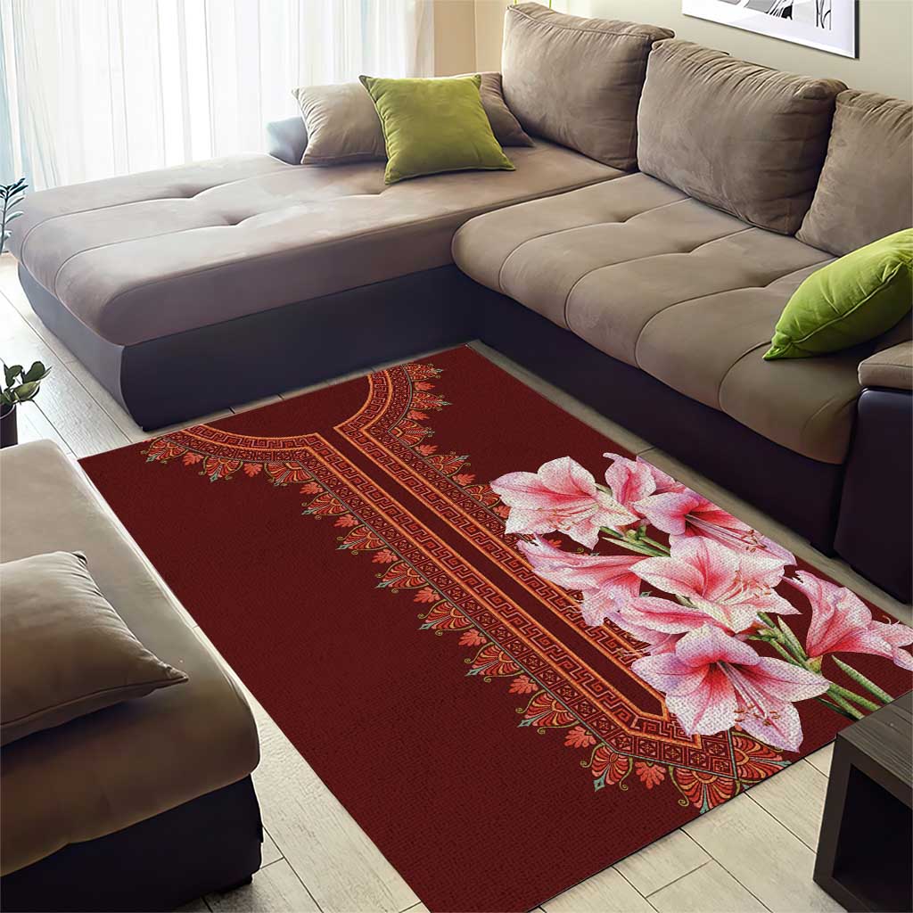 Africa Dashiki Area Rug With Belladonna Lily LT18