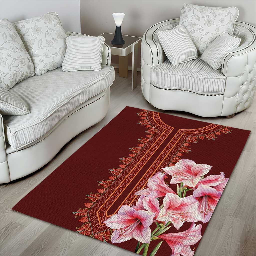 Africa Dashiki Area Rug With Belladonna Lily LT18