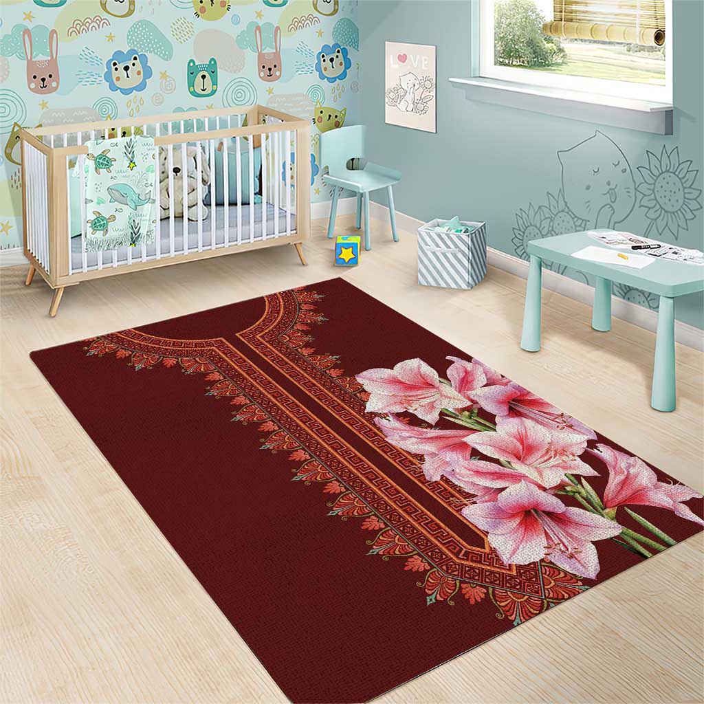 Africa Dashiki Area Rug With Belladonna Lily LT18