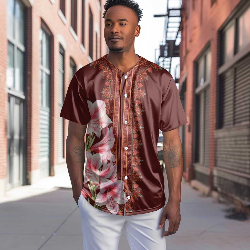 Africa Dashiki Baseball Jersey With Belladonna Lily LT18