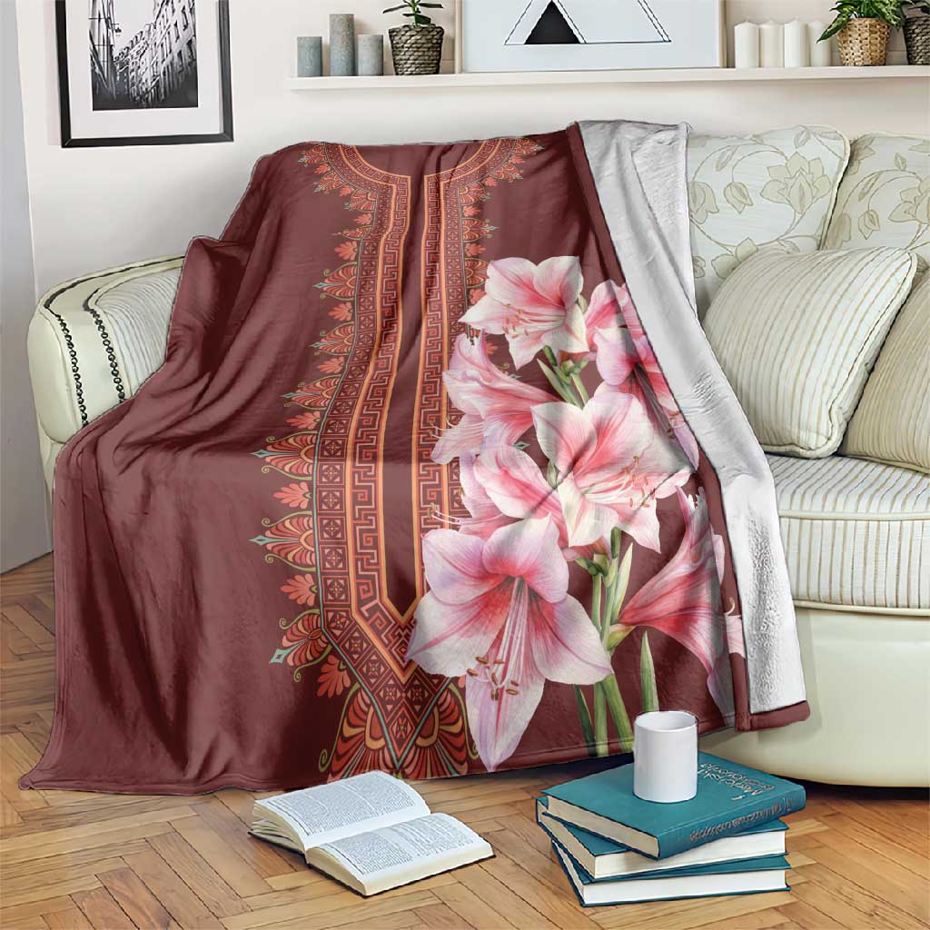 Africa Dashiki Blanket With Belladonna Lily LT18