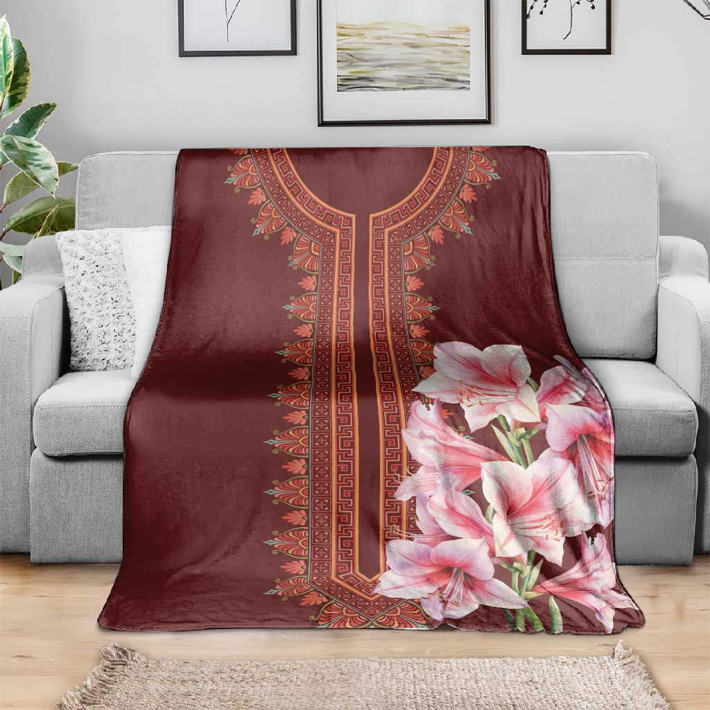 Africa Dashiki Blanket With Belladonna Lily LT18