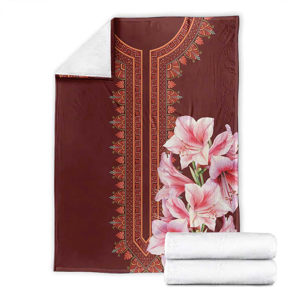Africa Dashiki Blanket With Belladonna Lily LT18