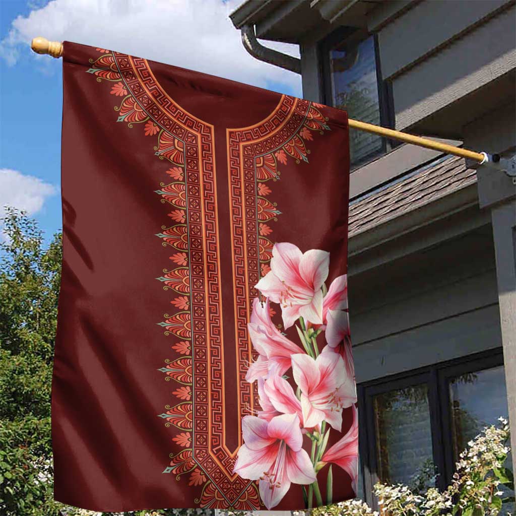 Africa Dashiki Garden Flag With Belladonna Lily LT18