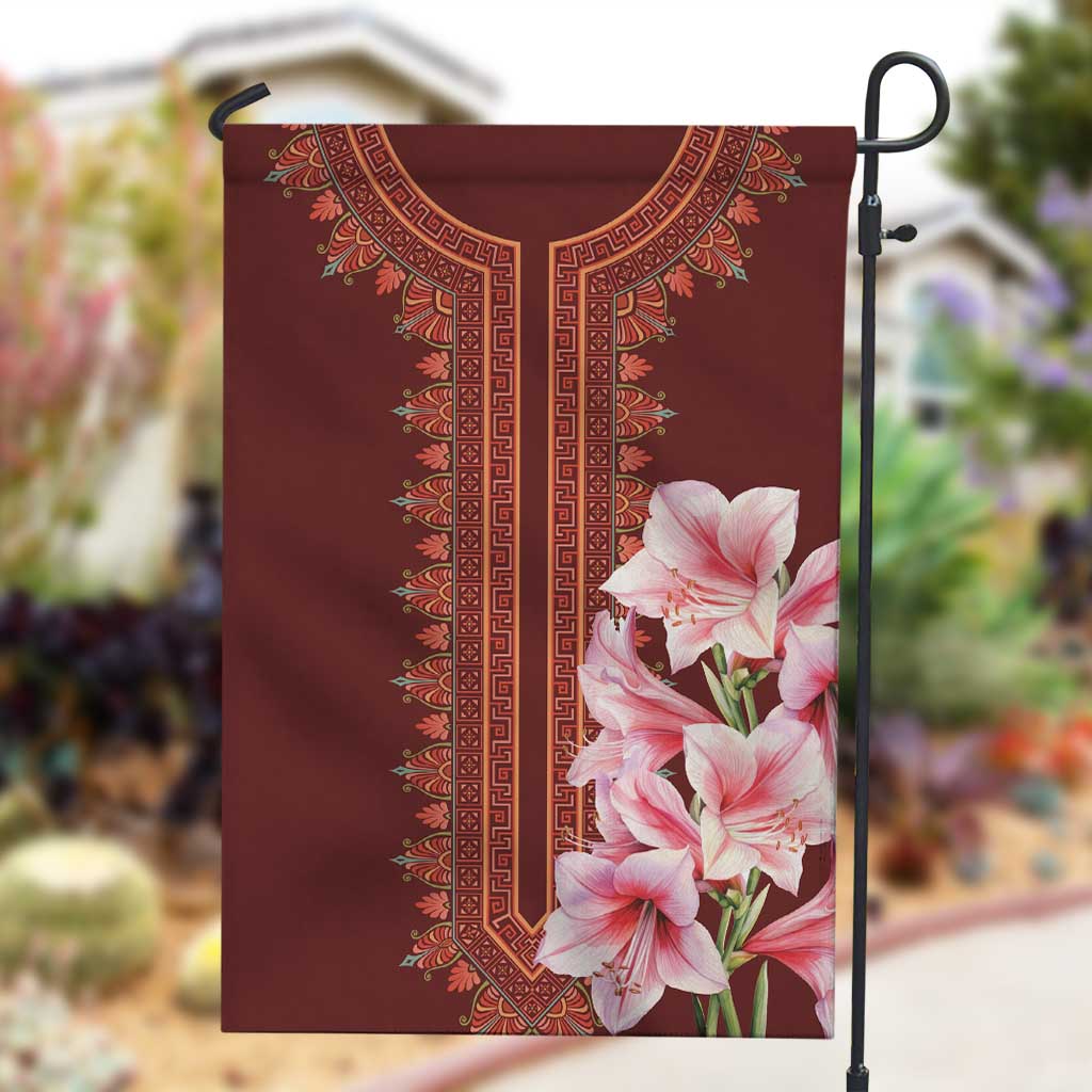 Africa Dashiki Garden Flag With Belladonna Lily LT18