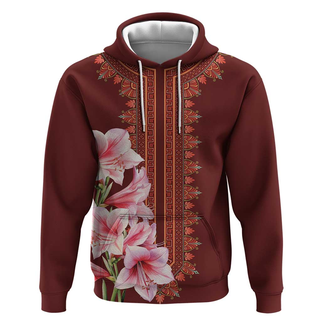 Africa Dashiki Hoodie With Belladonna Lily LT18