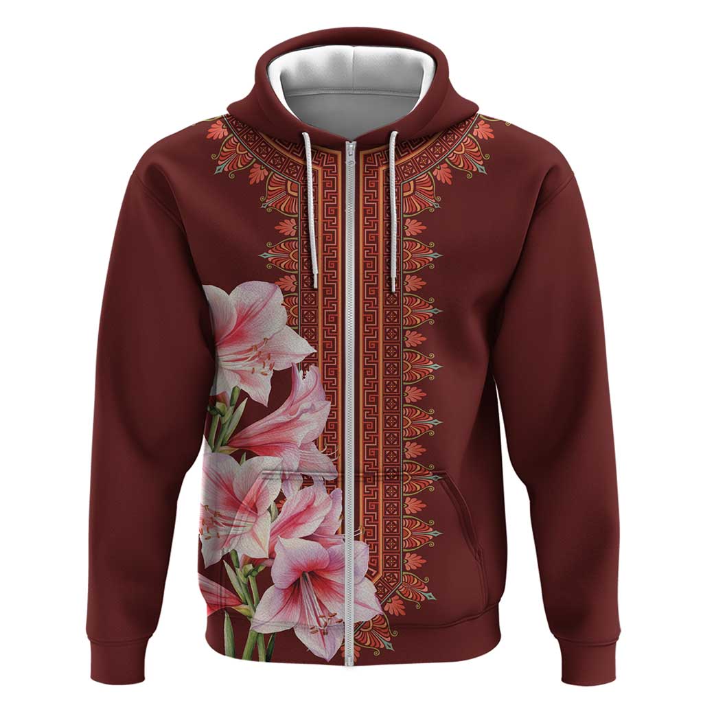 Africa Dashiki Hoodie With Belladonna Lily LT18
