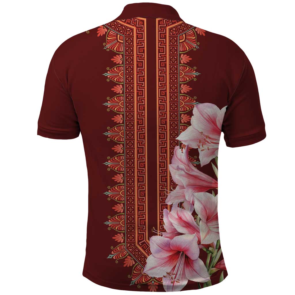 Africa Dashiki Polo Shirt With Belladonna Lily LT18