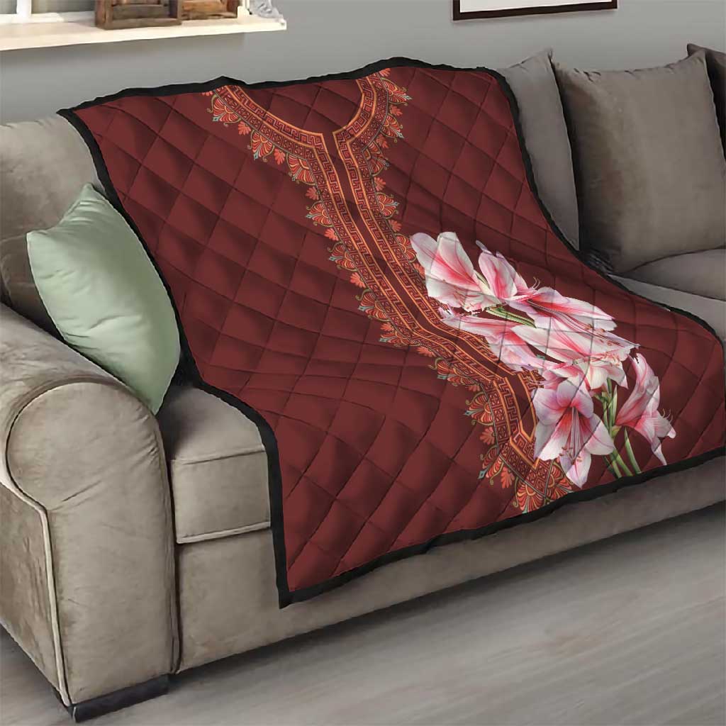 Africa Dashiki Quilt With Belladonna Lily LT18