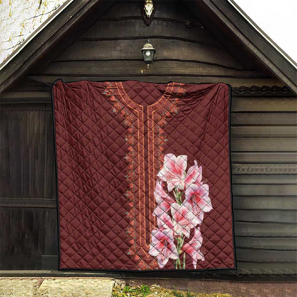 Africa Dashiki Quilt With Belladonna Lily LT18