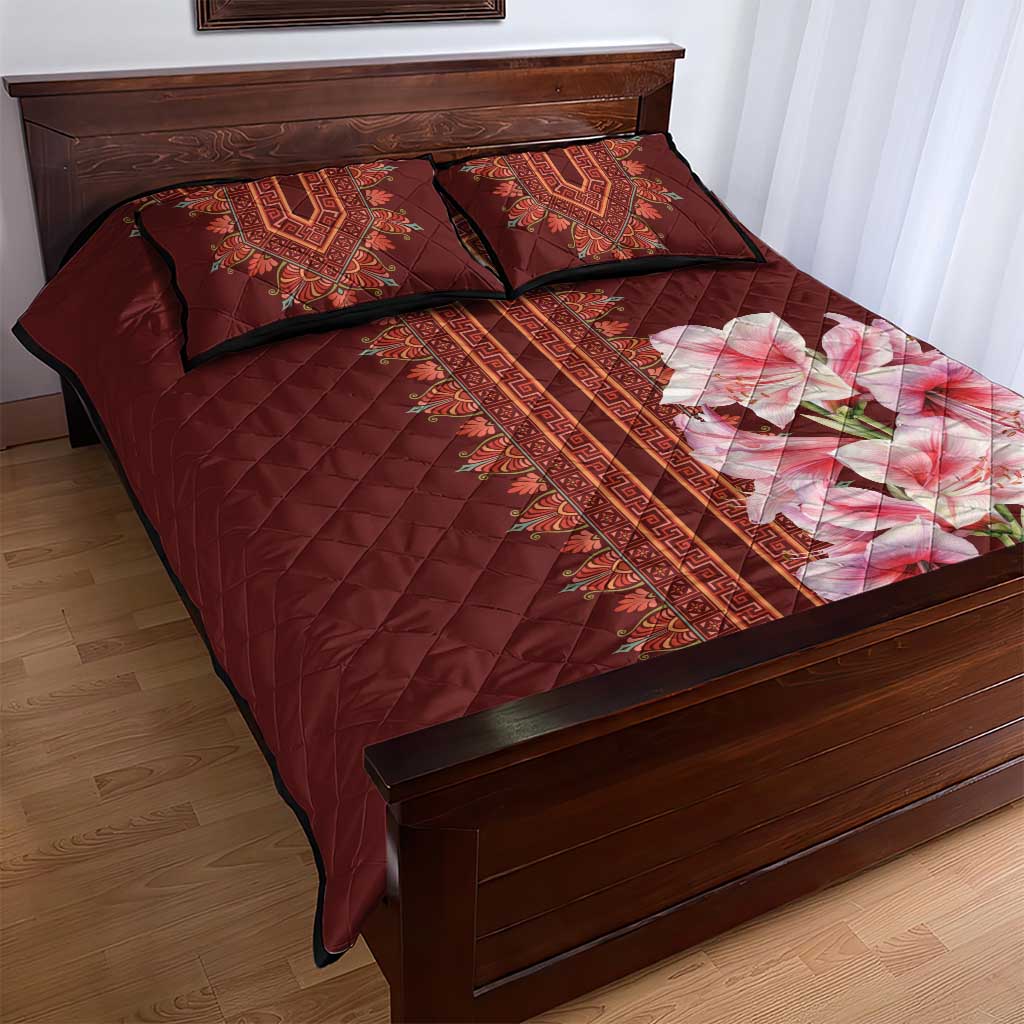 Africa Dashiki Quilt Bed Set With Belladonna Lily LT18