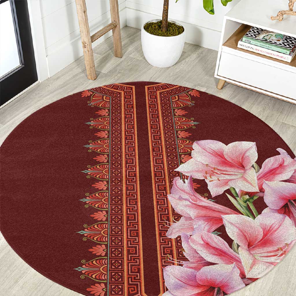 Africa Dashiki Round Carpet With Belladonna Lily LT18