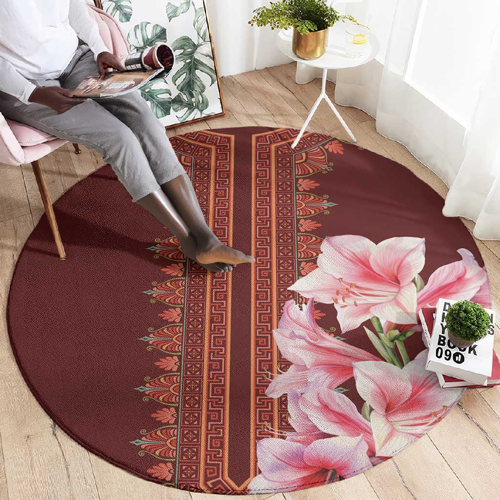 Africa Dashiki Round Carpet With Belladonna Lily LT18