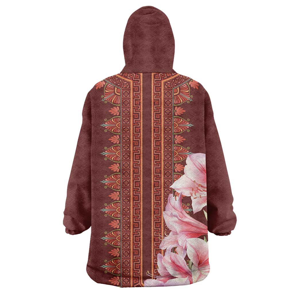 Africa Dashiki Wearable Blanket Hoodie With Belladonna Lily LT18