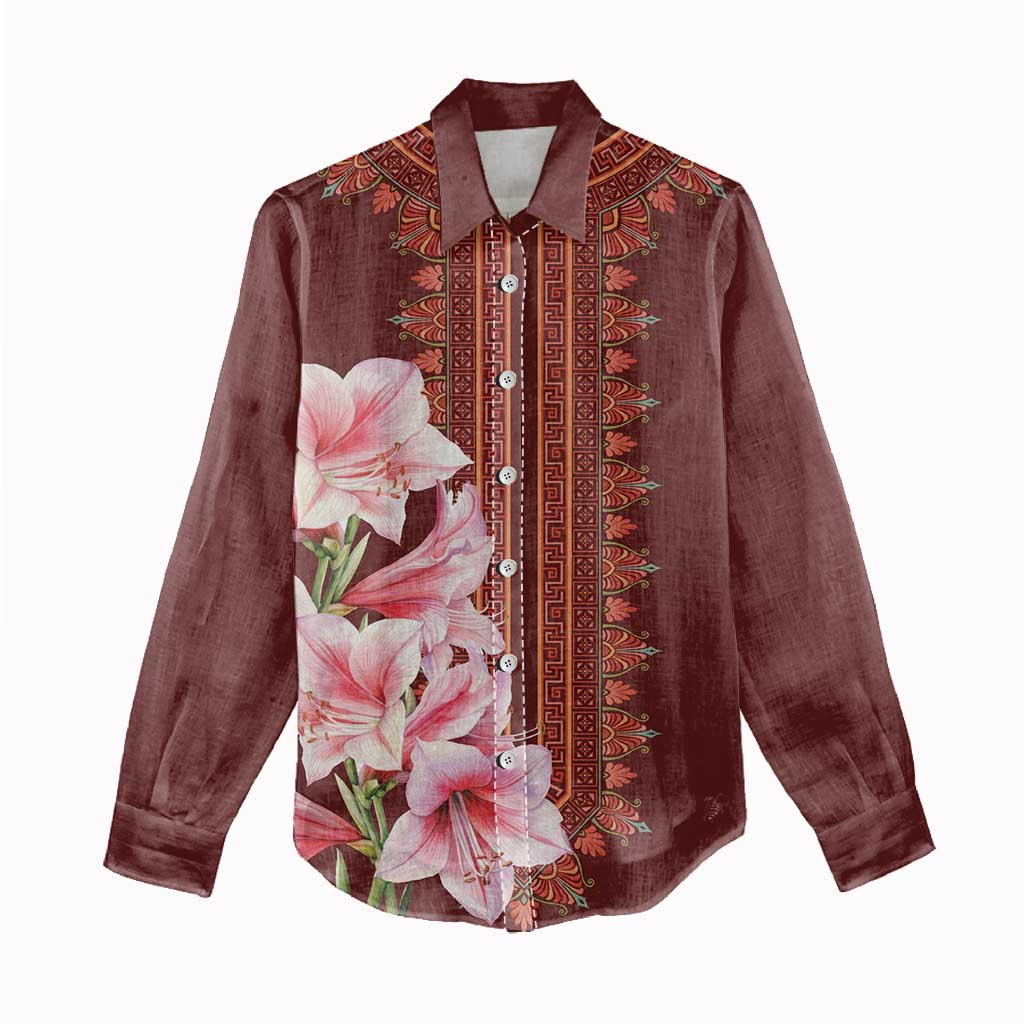 Africa Dashiki Women Casual Shirt With Belladonna Lily LT18