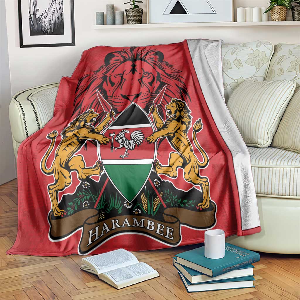 Kenya Blanket Coat Of Arms With Kente Patterns LT18