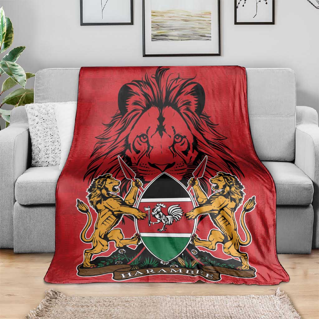 Kenya Blanket Coat Of Arms With Kente Patterns LT18