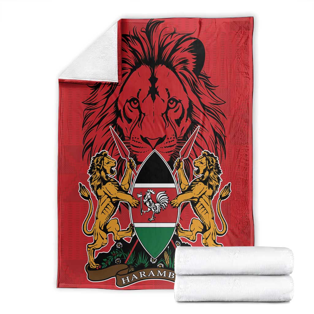Kenya Blanket Coat Of Arms With Kente Patterns LT18