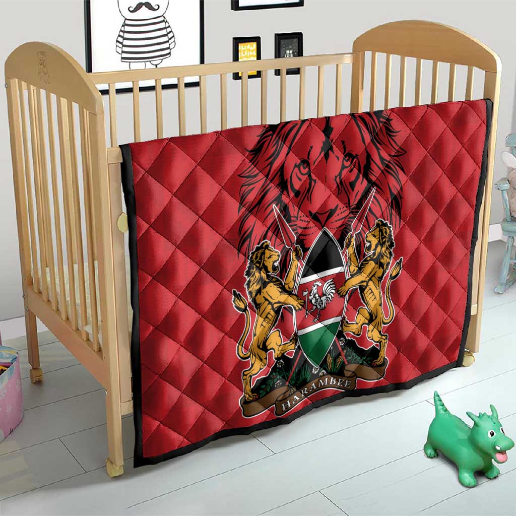 Kenya Quilt Coat Of Arms With Kente Patterns LT18