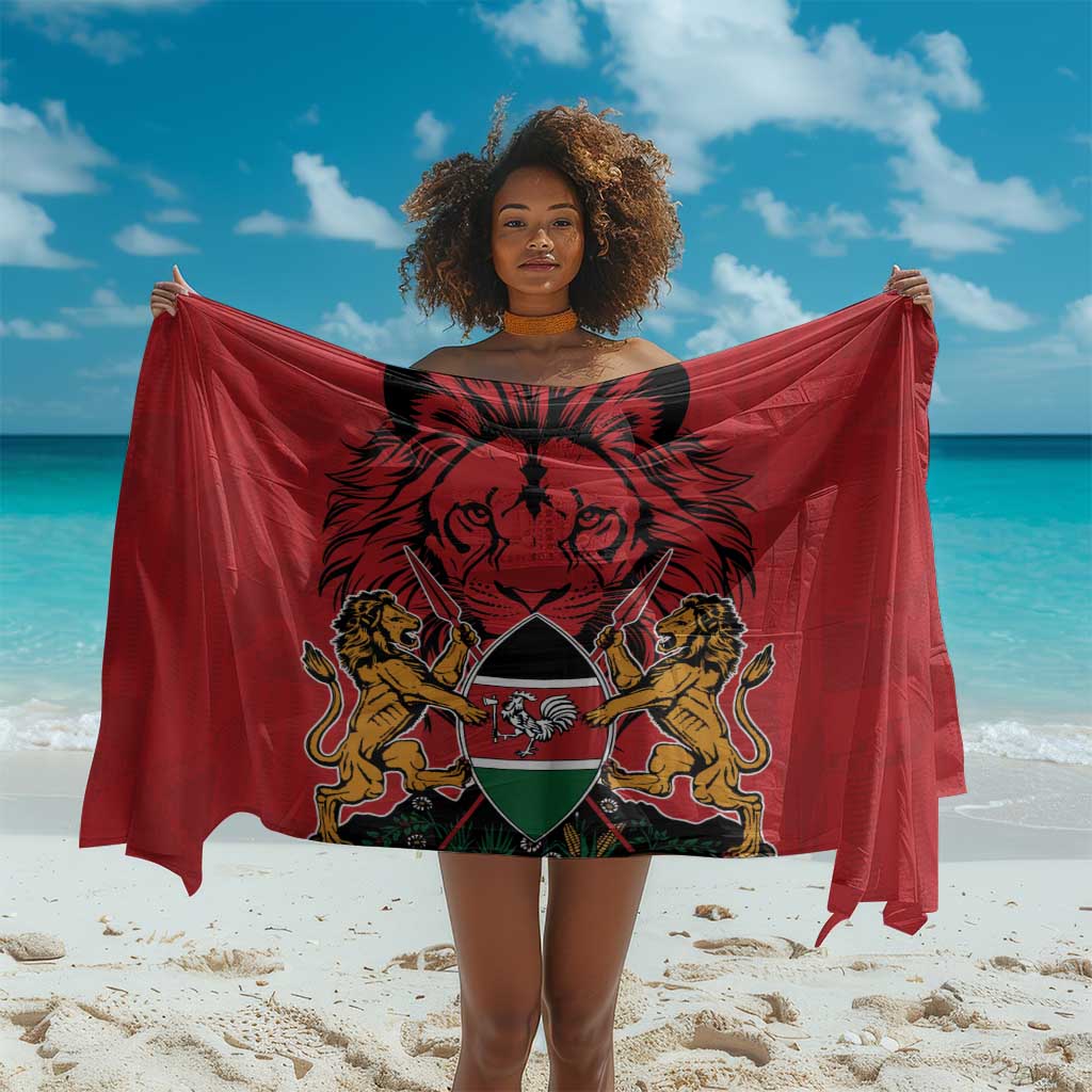 Kenya Sarong Coat Of Arms With Kente Patterns LT18