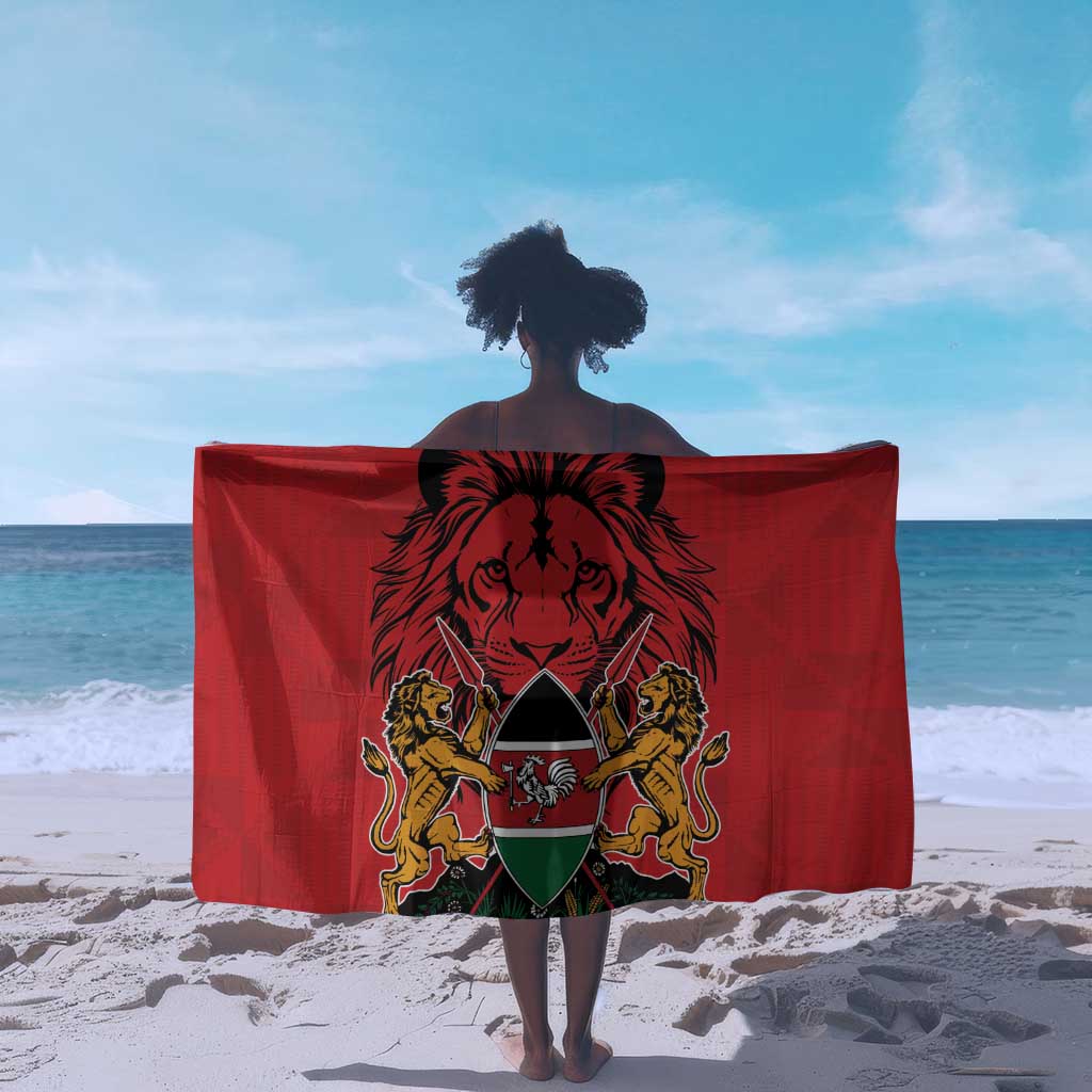 Kenya Sarong Coat Of Arms With Kente Patterns LT18