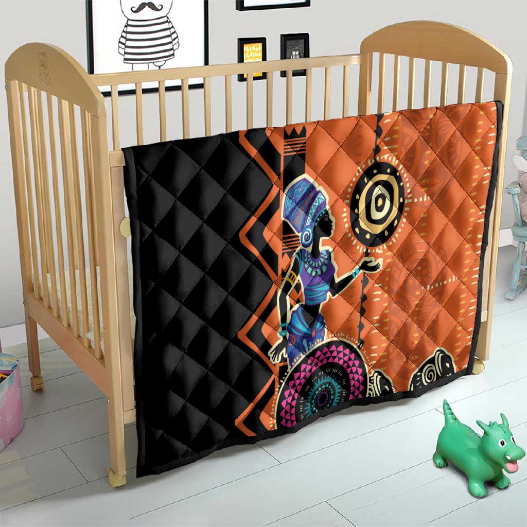 African Woman In Ethnic Dress Quilt Ethnic Geometric Patterns LT18