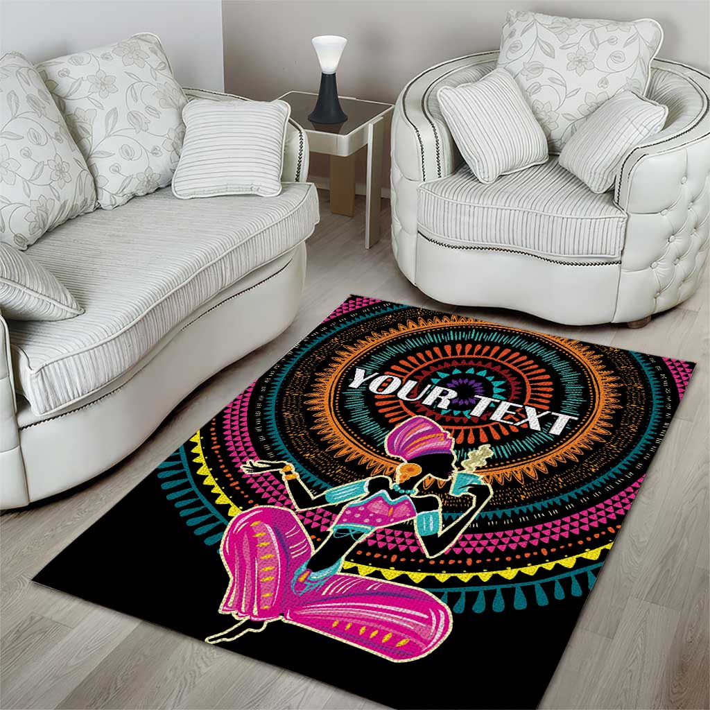 Personalized Africa Area Rug Beautiful Black Woman LT18
