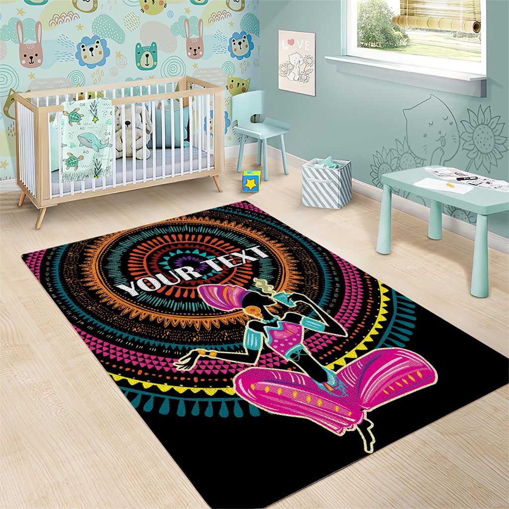 Personalized Africa Area Rug Beautiful Black Woman LT18