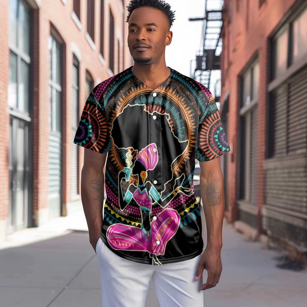 Personalized Africa Baseball Jersey Beautiful Black Woman LT18