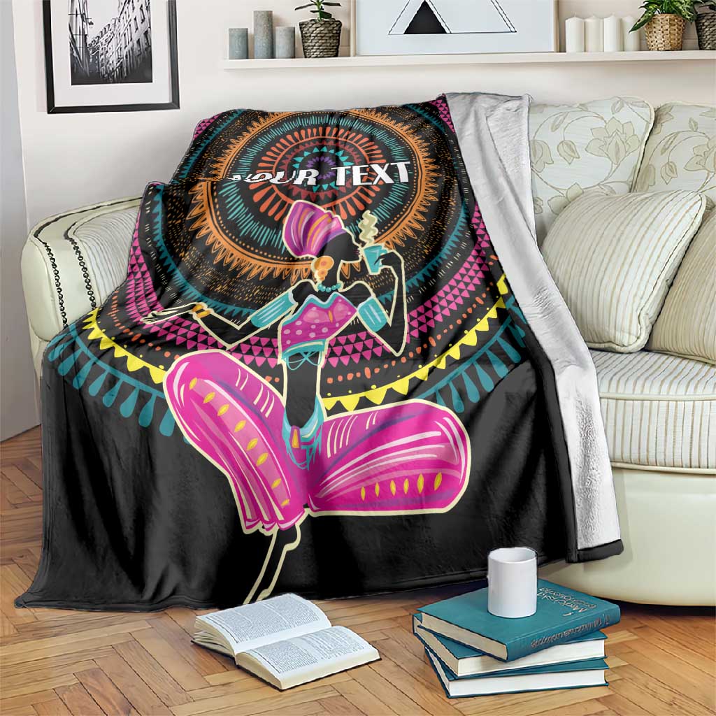 Personalized Africa Blanket Beautiful Black Woman LT18