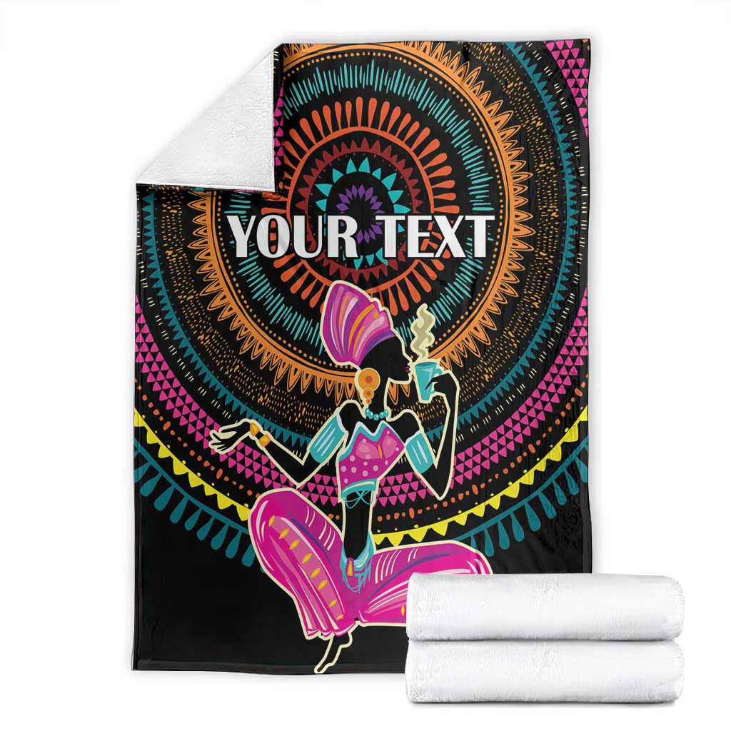 Personalized Africa Blanket Beautiful Black Woman LT18