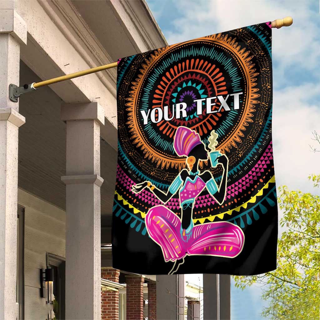 Personalized Africa Garden Flag Beautiful Black Woman LT18