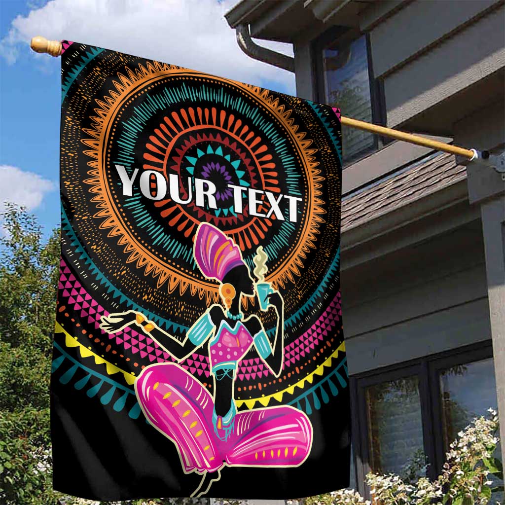 Personalized Africa Garden Flag Beautiful Black Woman LT18