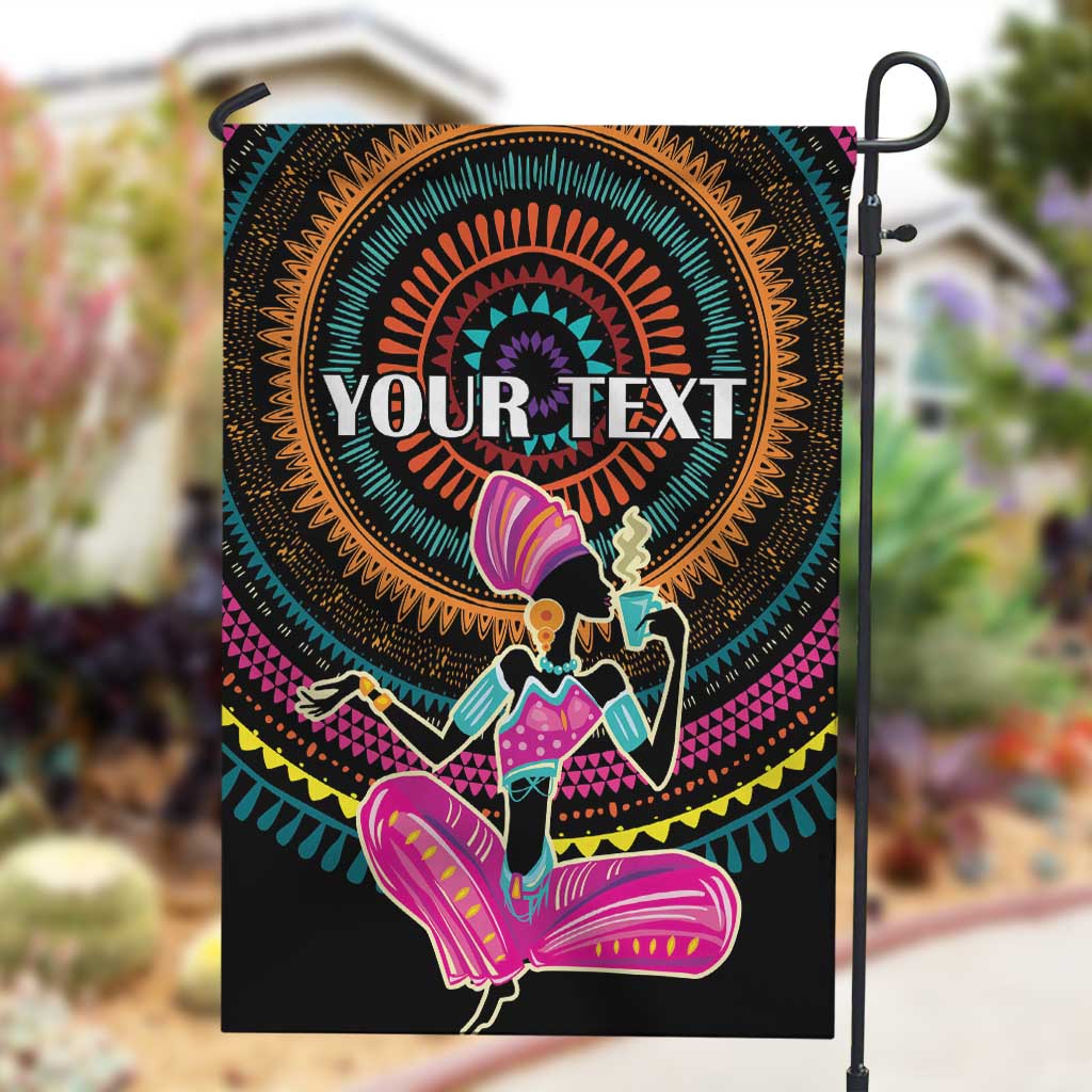 Personalized Africa Garden Flag Beautiful Black Woman LT18