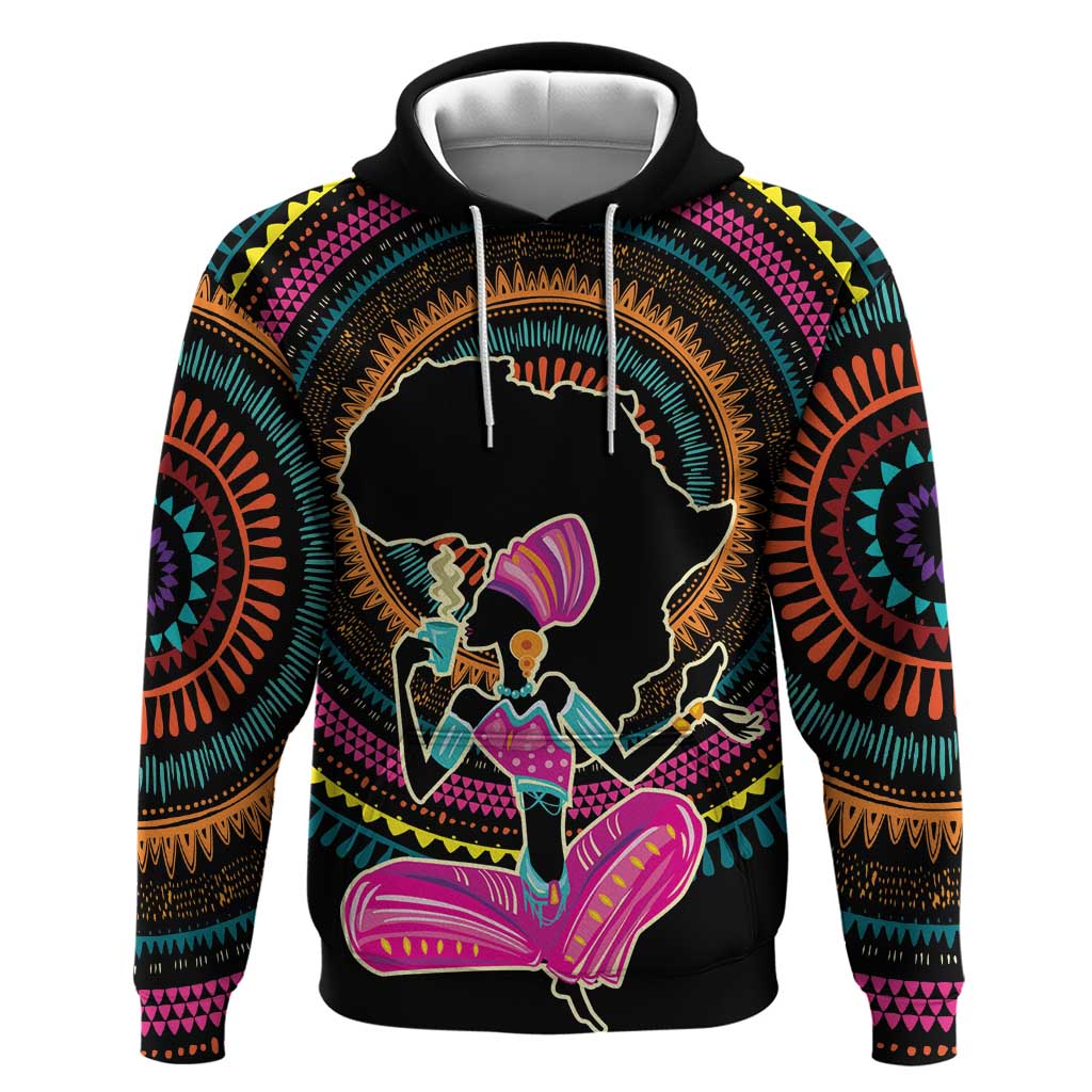 Personalized Africa Hoodie Beautiful Black Woman LT18