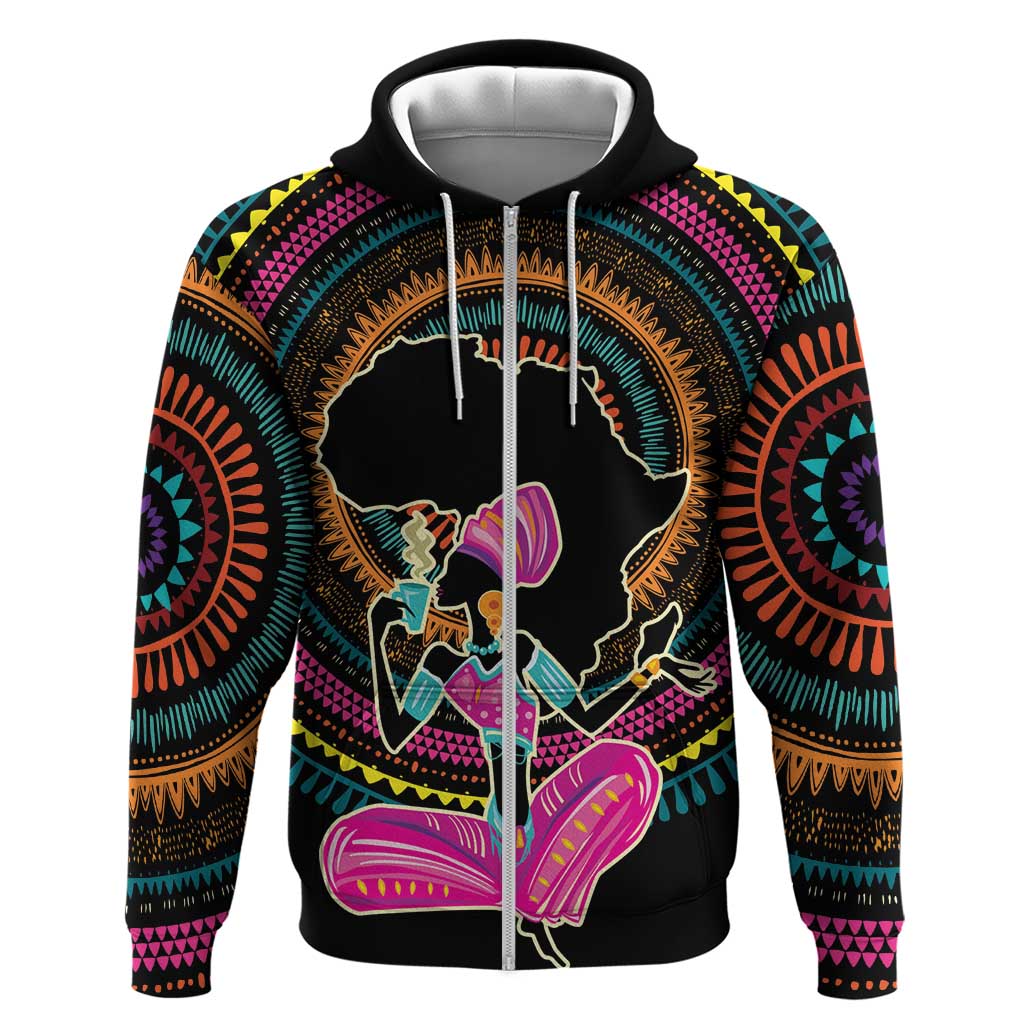 Personalized Africa Hoodie Beautiful Black Woman LT18