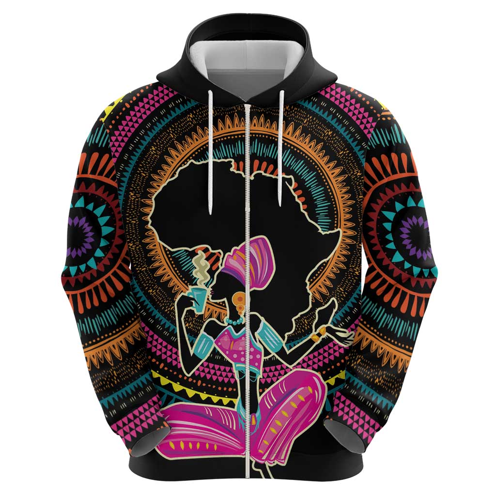 Personalized Africa Hoodie Beautiful Black Woman LT18
