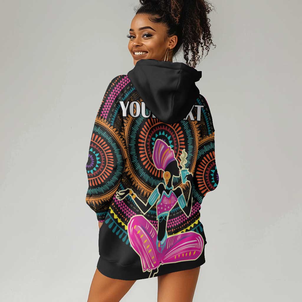Personalized Africa Hoodie Dress Beautiful Black Woman LT18