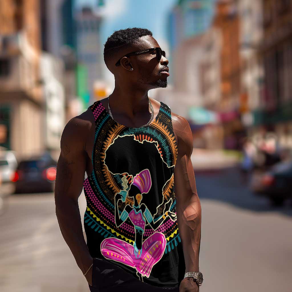 Personalized Africa Men Tank Top Beautiful Black Woman LT18